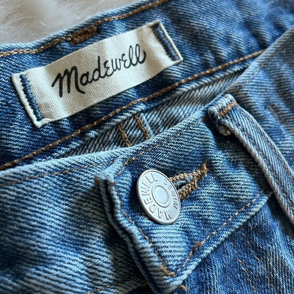 Madewell The Dadjean: Bleached Edition High-Rise Light Wash Splatter Jeans 26 - Picture 10 of 16